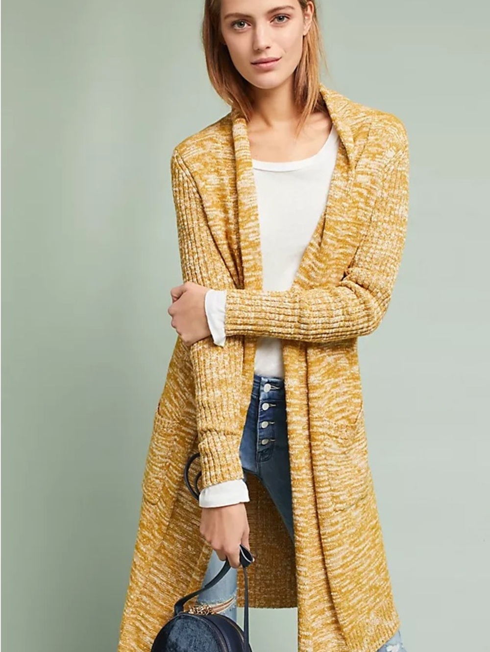 Anthropologie Abigail Marled Duster Cardigan - size XS